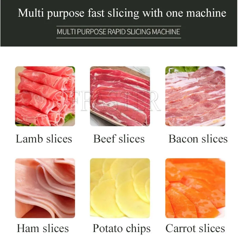 Профессиональная машина для нарезки мяса Горизонтальная Машина для нарезки свежего мяса равномерной толщины Коммерческая