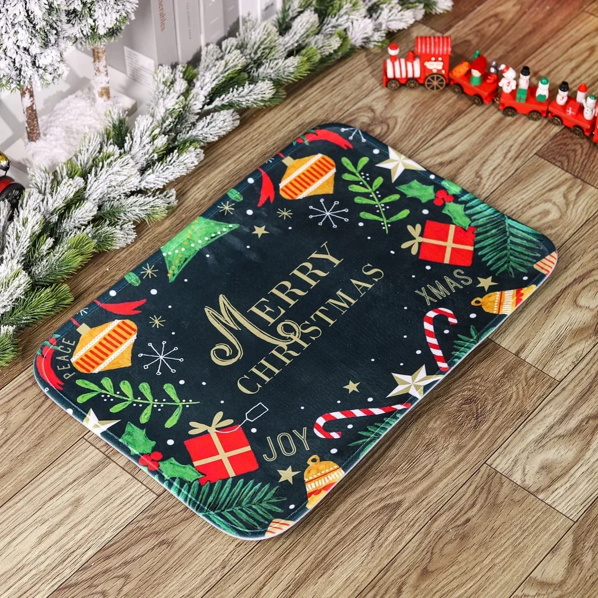 Рождественский дверной коврик, Уличный ковер Санта-Клауса, Рождественские украшения для дома 2023, Рождественские Украшения, подарки на Новый год 2024