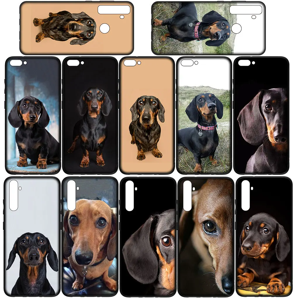 Чехол для телефона Dachshund Dog Cover для Realme C2 C3 C12 C25 C15 C21Y C25Y C21 C11 C31 C30 C33 5 5I 6 9i 8 Мягкий Чехол