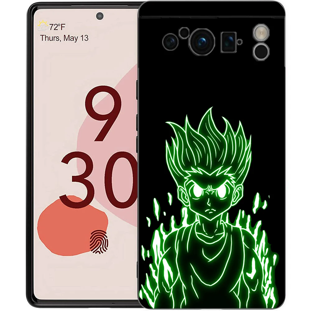 Чехол для телефона Hisoka Killua neon Gon Freecss для Google Pixel 8 A 7 6 Pro Soft Shell Для Pixel 6A Силиконовый Противоударный Черный Чехол