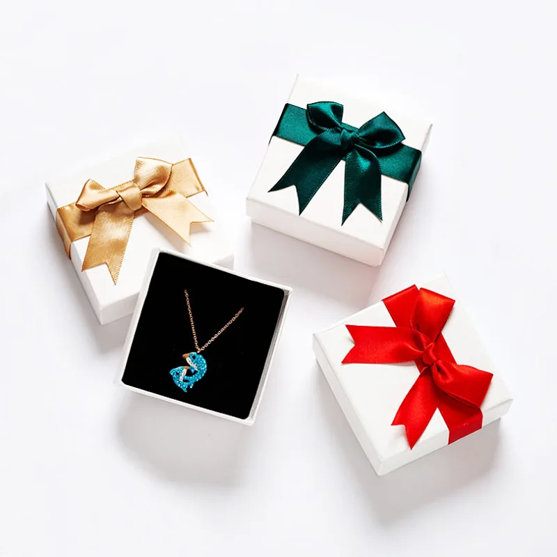 Шкатулка для драгоценностей лук высококачественное ожерелье серьги коробка кольцо браслет упаковочная коробка ювелирная витрина изысканная упаковка подарка