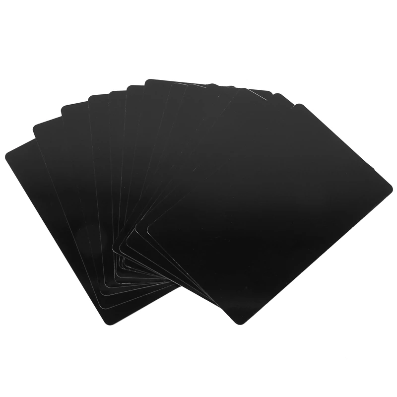 100шт Карта из черного алюминиевого Сплава с Гравировкой по Металлу Business Access Заготовка Визитной карточки Толщиной 0,22 мм