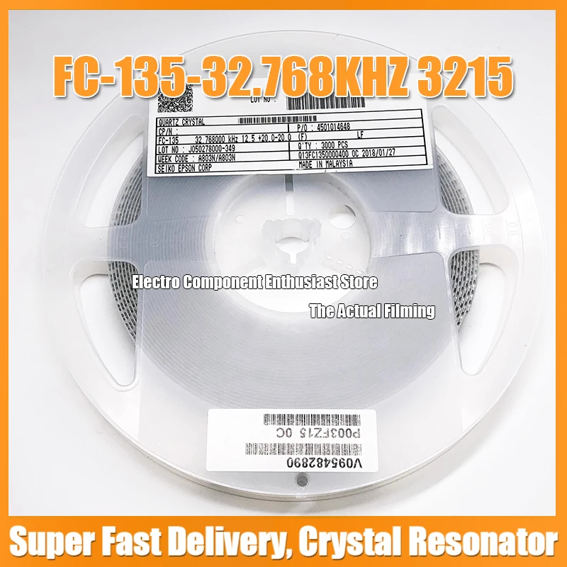10ШТ FC135-32,768 кГц 3215 SMD Пассивный кристаллический резонатор 6PF 7PF 9PF 12,5PF 10PPM 20PPM 3,2X1,5 ММ Осциллятор высокого напряжения EPSON Time