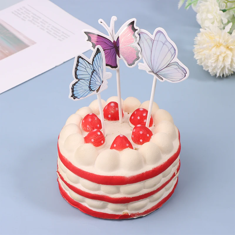 24шт Бумажные соломинки с бабочками для украшения свадьбы, душа ребенка, дня рождения, для питья сока, бабочки-соломинки