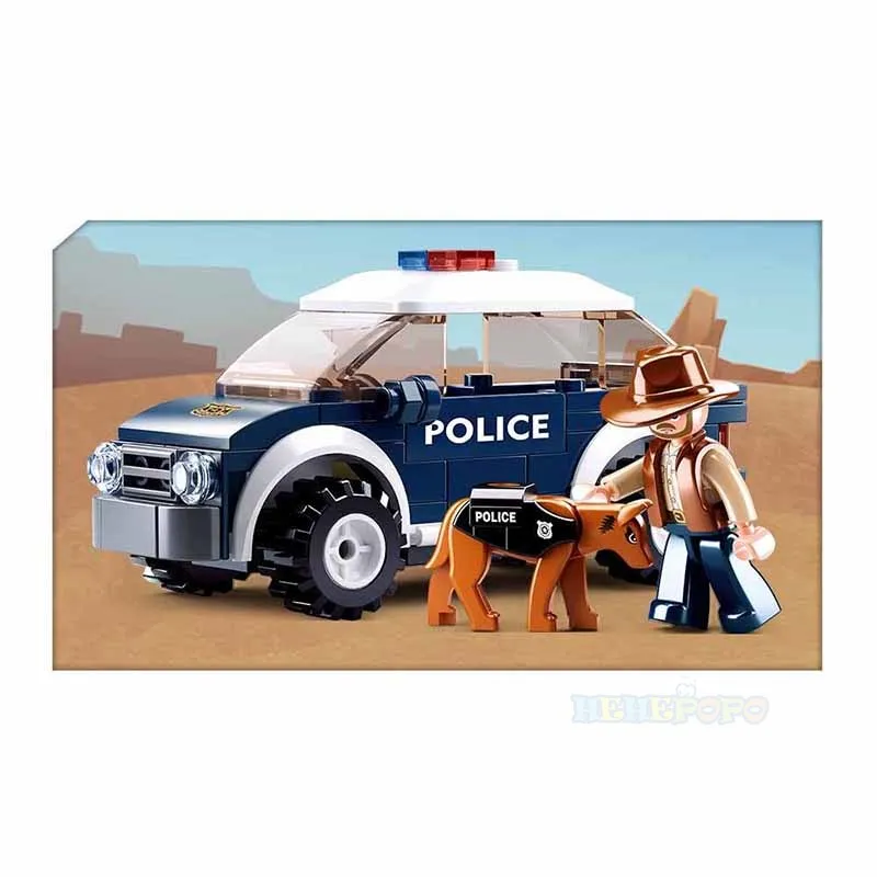 Sluban M38-B0650 Строительные Блоки Игрушечная Полицейская Патрульная Машина Игрушки для Детей Подарок 106 шт. Без Коробки