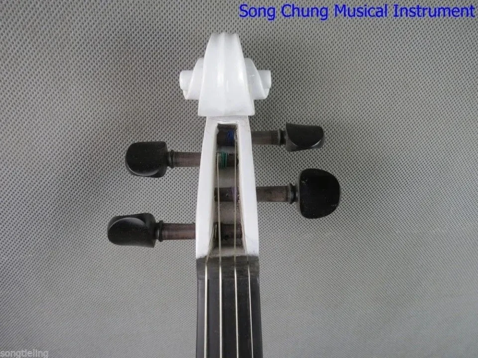 белого цвета 5 струн электрической и акустической скрипки 4/4 включая чехол , смычок , канифоль , набор #7772