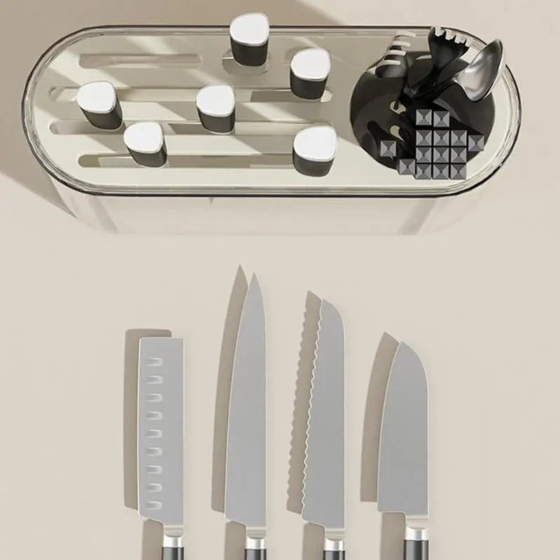 Держатель кухонного ножа, Сливной поддон, Стойка для размещения большой емкости, Многофункциональный Блок для хранения палочек для еды, ножей, Кухонный Органайзер