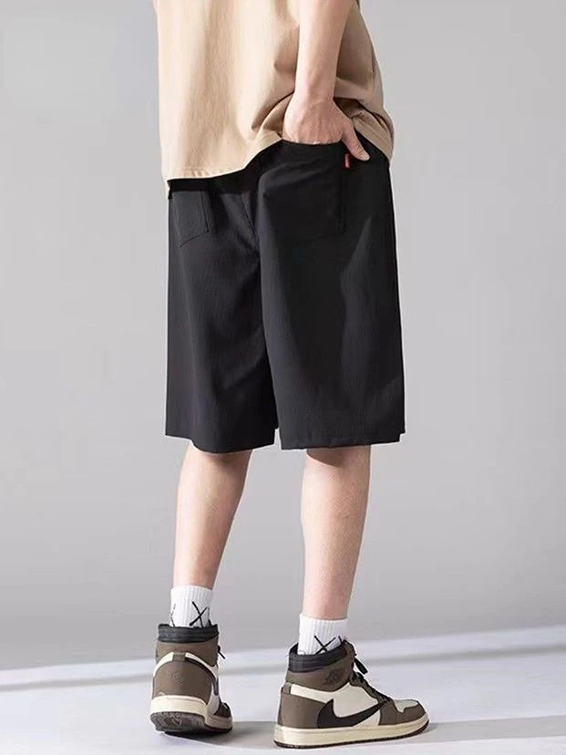 Летние Легкие шорты Мужские Хип-хоп Негабаритные Повседневные шорты в Корейском стиле, Быстросохнущая Спортивная Уличная одежда, Мужские брюки для бега трусцой C62