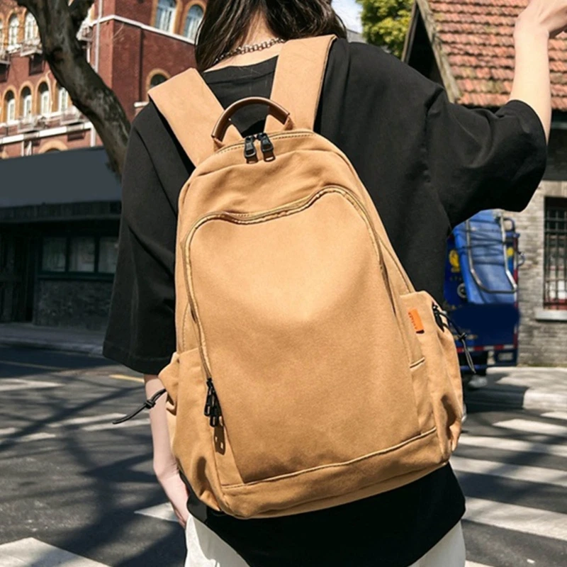 Модный холщовый школьный рюкзак, рюкзак для ноутбука, школьная сумка для студентов, подростков, мальчиков, девочек, повседневная сумка для путешествий, 517D