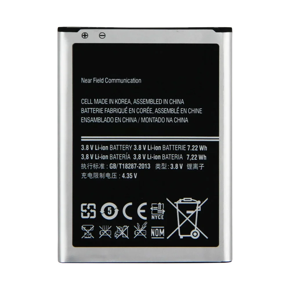 Новая Сменная Батарея Для Samsung Galaxy S4 Mini NFC Project J Mini i9192 i9195 i9198 i9190 4 Pin B500AE B500BE 1900 мАч