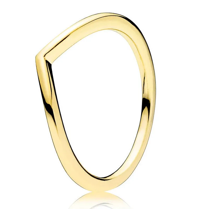 Оригинальные моменты Золотая Косточка Желаний с хрустальным кольцом для женщин, свадебный подарок из стерлингового серебра 925 пробы, модные украшения