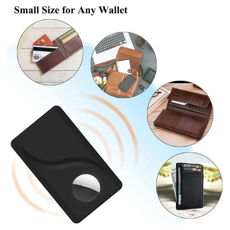 Совместима с кошельком AirTag, чехлом для кредитных карт, защитным чехлом для защиты от царапин, легким кожным чехлом, противоударным аксессуаром