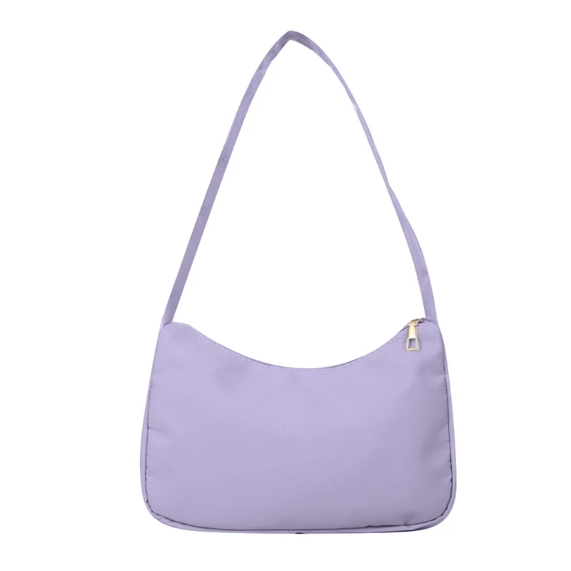 Сумки через плечо 28GD для женщин, милая сумка-тоут в стиле хобо, нейлоновая сумка подмышками, мини-клатч, сумки на молнии, однотонные сумки