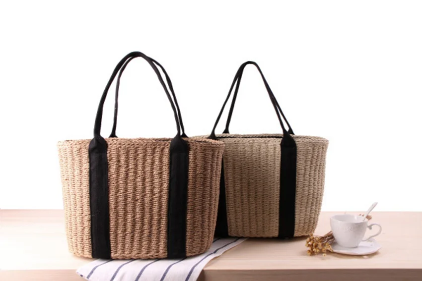 Японская простая ветровая вязаная сумка на плечо ручной работы для путешествий, отдыха на пляже, сумки для диких пассажиров