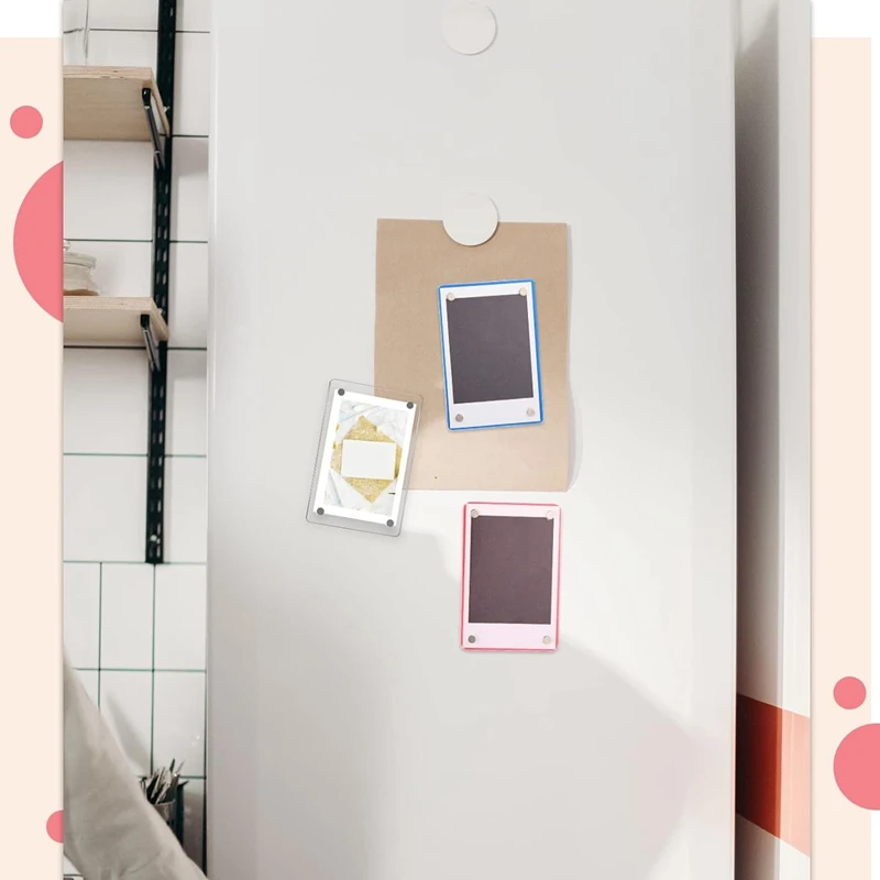 15 Штук Мини-Двухстороннего Магнита На Холодильник В Рамке Для Фотографий Прозрачная Бескаркасная Рамка Дисплея