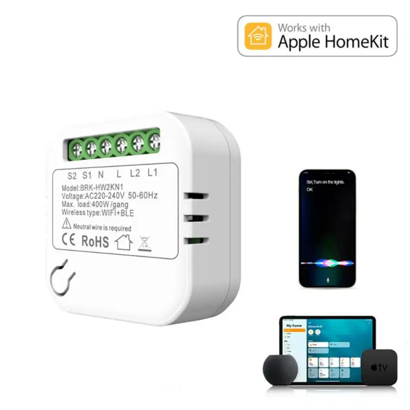 16A Homekit WIFI Smart Switch, Мини-2-полосный модуль управления Cozylife Smart Breaker, Поддержка Alexa Home Siri