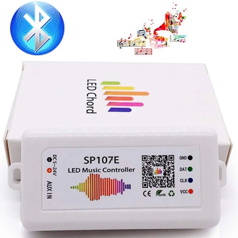 4X WIFI RGB SP107E Pixel IC SPI Музыкальный Bluetooth-Контроллер для WS2812 SK6812 SK9822 RGBW APA102 LPD8806 Strip DC5-24V
