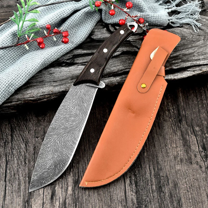 Кованый нож ручной работы из нержавеющей стали, Мясницкий нож для нарезки мяса, Портативный Кухонный Нож, Подарочные Инструменты