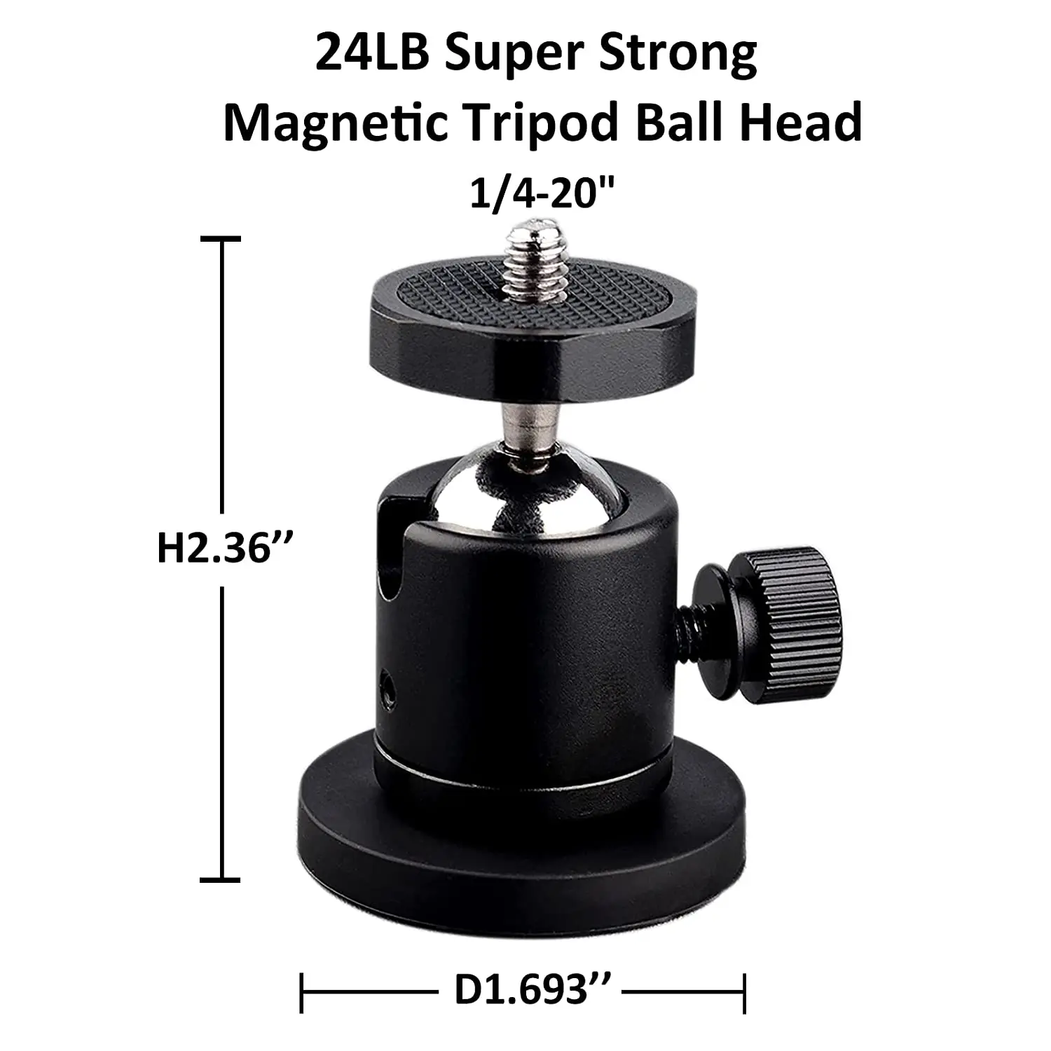Магнитное основание для крепления камеры Магнит с шаровой головкой 360 N52 с наружной резьбой 1/4 ’-20 для защиты мобильной антенны Vedio