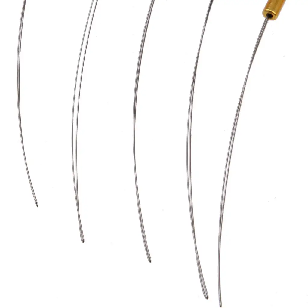 Набор из 12 инструментов для нарезания резьбы с деревянной петлей и крючком из перьев
