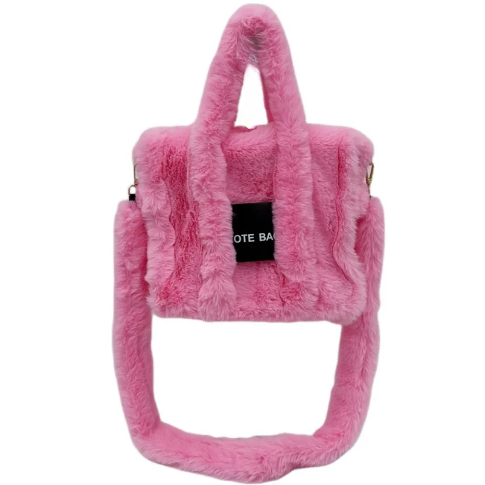 Осенне-зимняя новая сумка из искусственного меха кролика, женская сумка-тоут большой емкости, европейская и американская плюшевая сумка через плечо.
