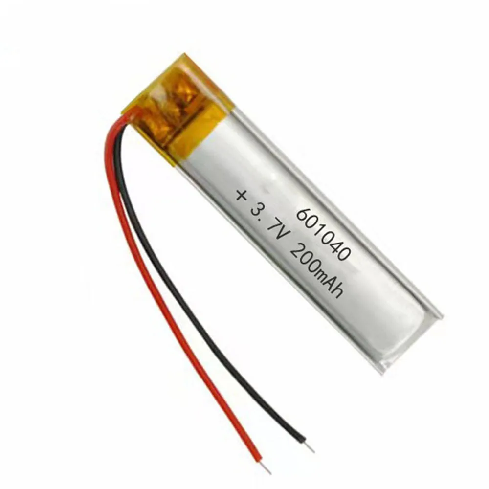 Перезаряжаемый литий-полимерно-ионный аккумулятор 3,7 В 200 мАч 601040 для DVD MP3 смарт-часов GPS Зарядки ноутбука Treasure Power