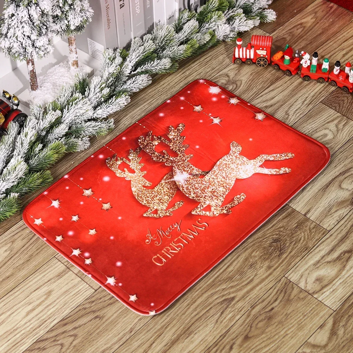Рождественский дверной коврик, Уличный ковер Санта-Клауса, Рождественские украшения для дома 2023, Рождественские Украшения, подарки на Новый год 2024