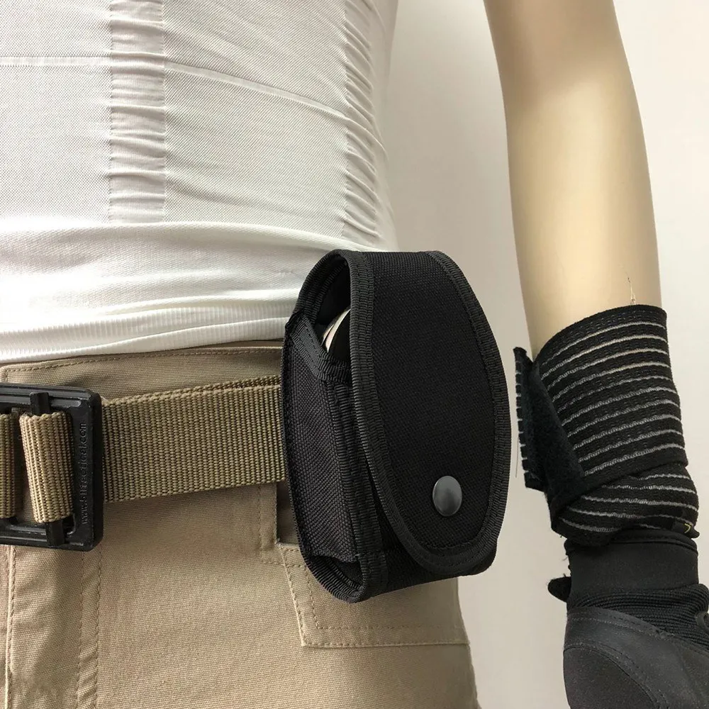Тактическая кобура для наручников, чехол для наручников для служебного ремня, нейлоновый чехол для наручников с надежной застежкой