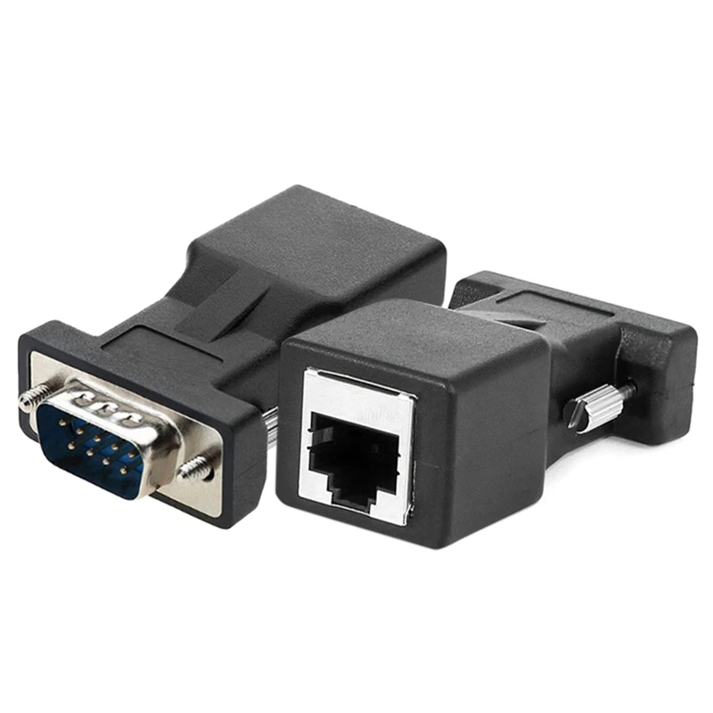 Удлинитель VGA для подключения к RJ45 CAT5 CAT6 20-метровый сетевой кабель-адаптер COM-порта к преобразователю порта LAN Ethernet