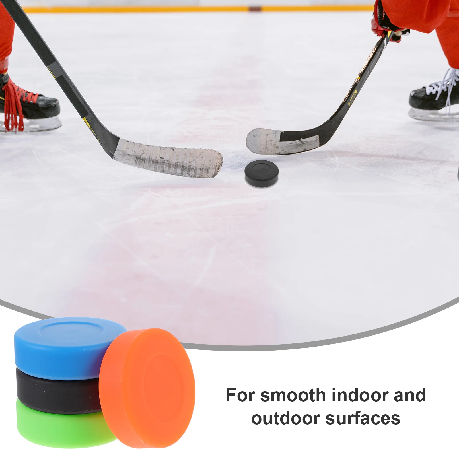 Хоккейные шайбы 4 шт., Ледяной плоский мяч для тренировок, принадлежности для тренировок, ПВХ