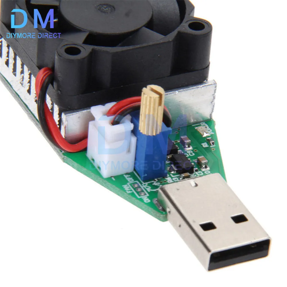 Электронный тестовый нагрузочный резистор постоянного тока мощностью 15 Вт 3 В-21 В, интерфейс USB, тестер емкости разряда аккумулятора с модулем регулируемого тока вентилятора