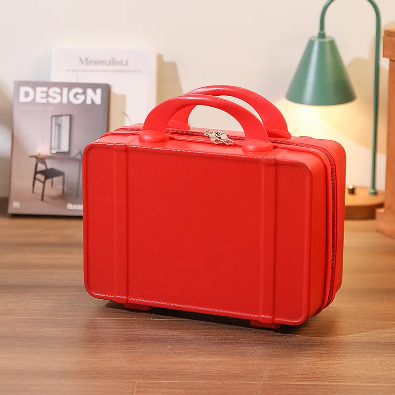 14-дюймовый портативный чемодан, коробка для хранения багажа карамельного цвета, Подарочная коробка для хранения, косметички, женский дорожный мини-чемодан