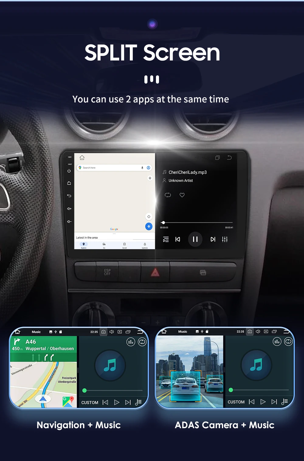 OSSURET Android Автомобильный Радиоплеер для Audi A3 8P 2003-2013 Автомобильный GPS Авто Аудио Стерео Мультимедиа Видео Carplay 2 DIN Головное Устройство