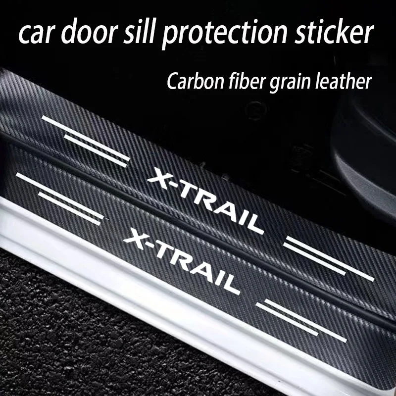 Автомобильная защитная полоса от переступания порога багажника, противоскользящая полоса, наклейка из углеродного волокна, украшение для наклейки Nissa X-TRAIL