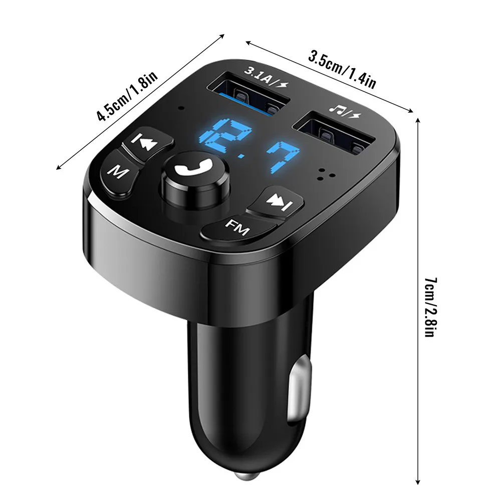 Автомобильное Зарядное Устройство FM-Передатчик Bluetooth Аудио Двойной USB Автомобильный MP3-Плеер Авторадио Зарядное Устройство Громкой Связи 3.1 A Быстрое Зарядное Устройство Автомобильные Аксессуары