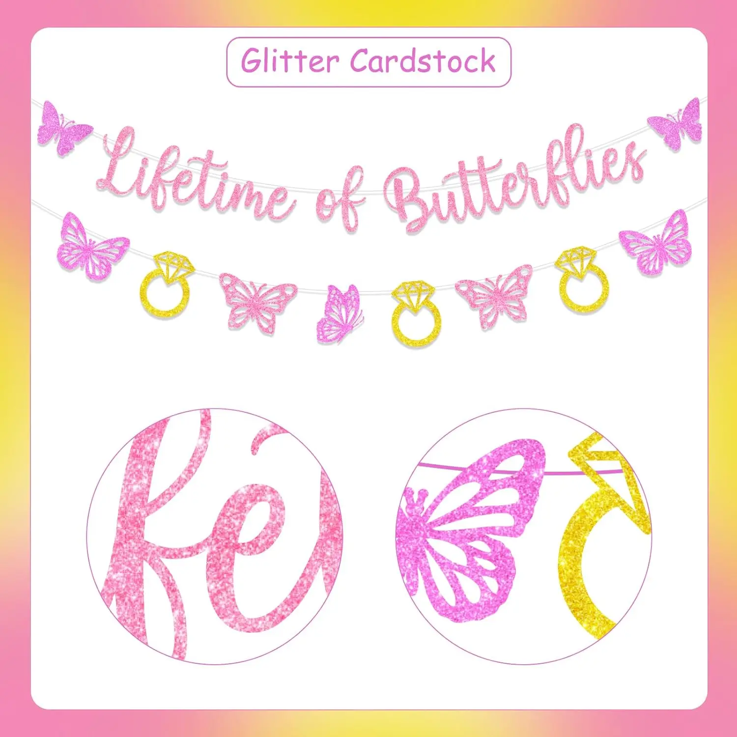 Бабочка Декор для Свадебного душа Lifetime of Butterflies Баннер-Вывеска для Butterfly Bachelorette Свадебные Принадлежности для Помолвки и вечеринки