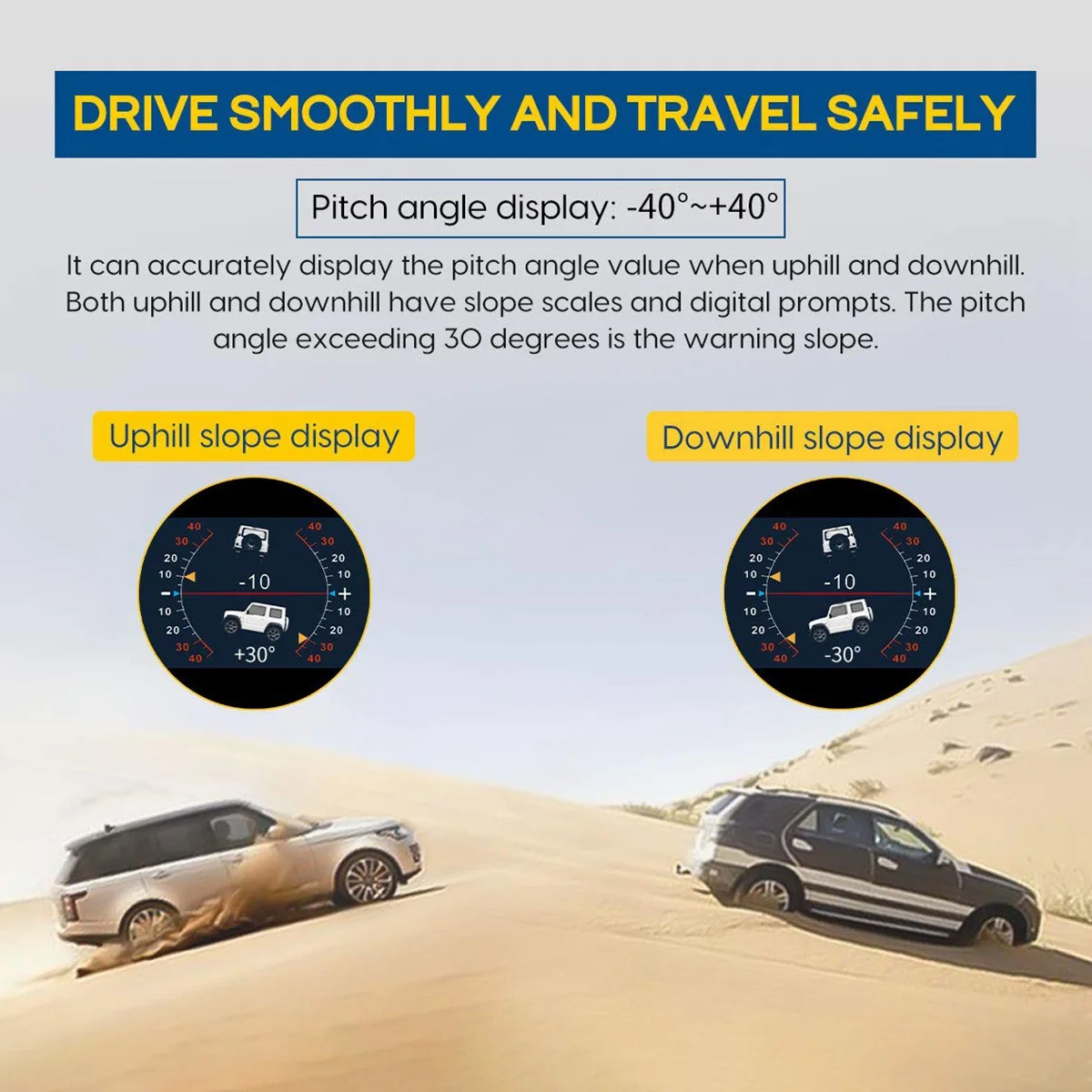 Головной дисплей X95 HUD GPS, индикатор скорости автомобиля, инклинометр