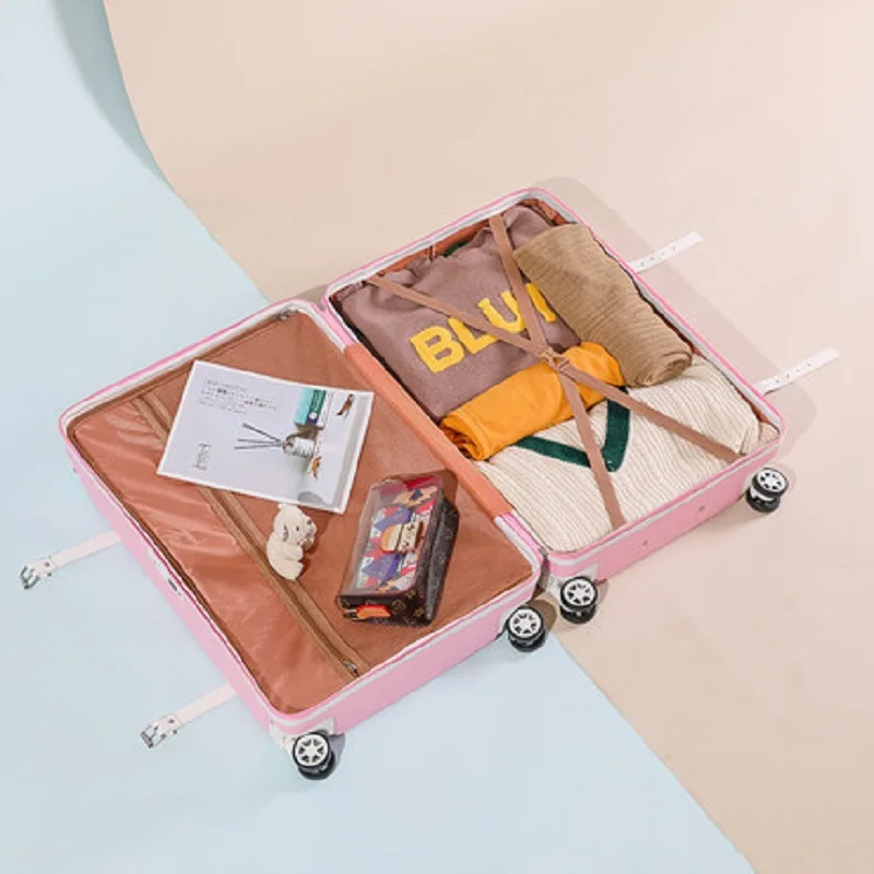 Дизайнерский дорожный багаж на колесиках, женский чемодан, мужская тележка, ручная кладь с сумочкой для женщин