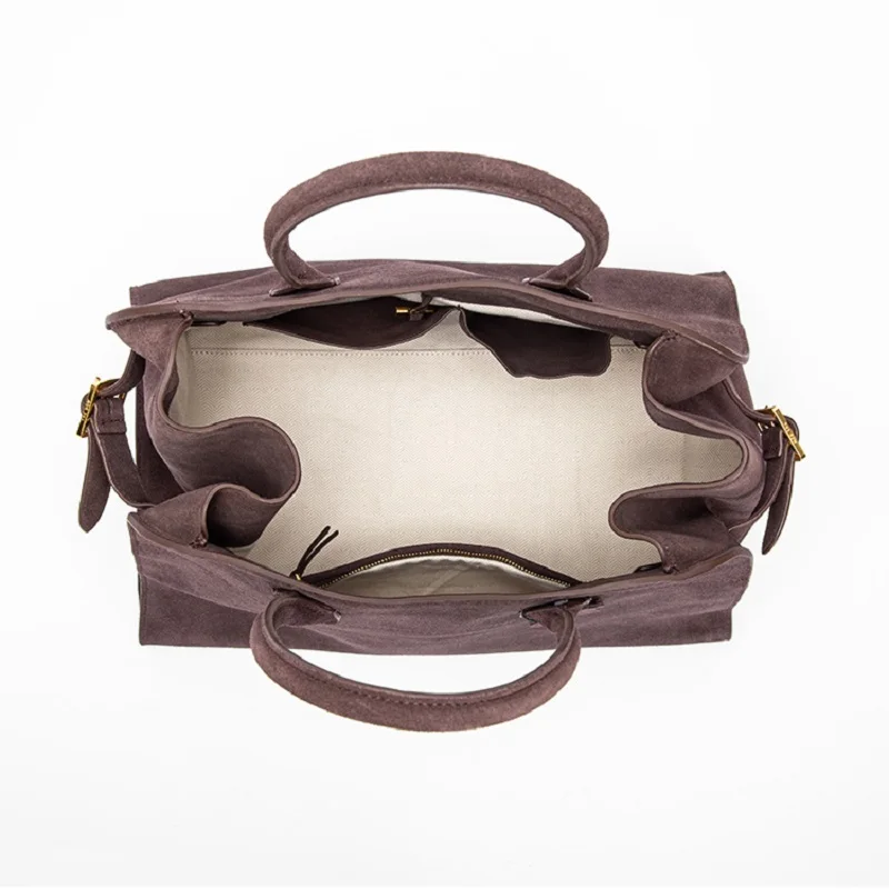 Женская сумка из натуральной кожи Большой емкости, незаменимая в поездках на работу, однотонный дизайн, простая и модная