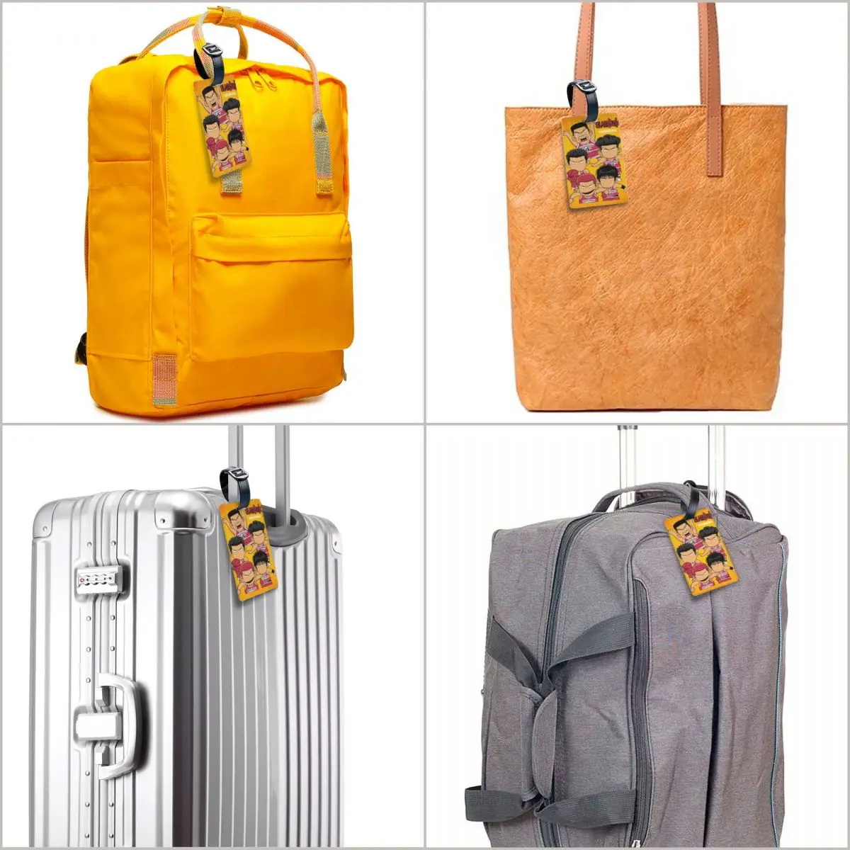 Изготовленная на заказ багажная бирка с изображением баскетбольного аниме Slam Dunk для защиты конфиденциальности, Багажные бирки, этикетки для дорожных сумок, чемодан