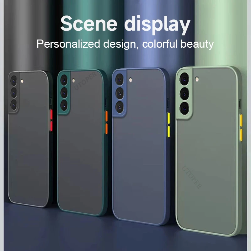 Матовый Прозрачный Чехол для телефона Samsung Galaxy S23 Ultra S22 Plus S21 S20 FE S10 A72 A52 A53 A54 5G Противоударные Чехлы