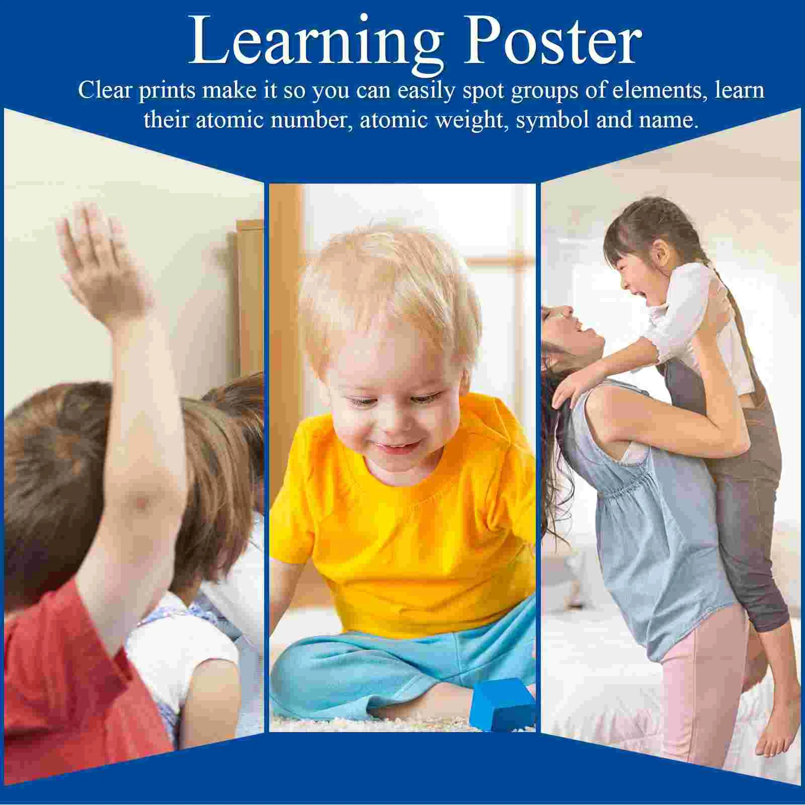 Плакат с элементами периодической таблицы для дошкольного обучения, детские образовательные плакаты, научный баннер, учебные элементы, Классная таблица