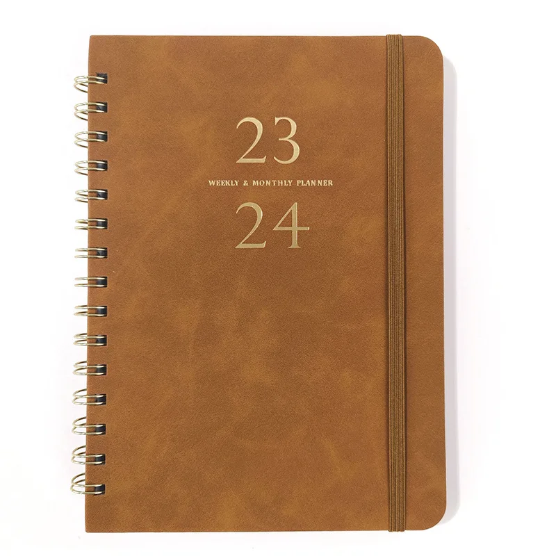 Полная английская версия Расписания на неделю Для ноутбука A5 Business Notepad 2024 Coil Diary