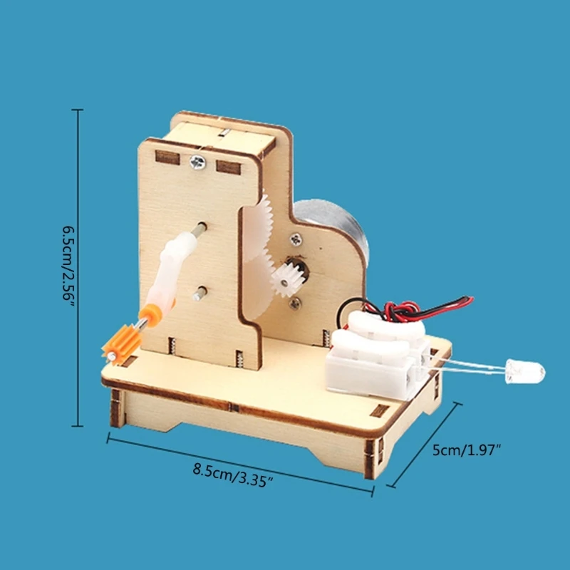 Самодельный генератор с деревянной рукояткой, игрушки для экспериментов по физическим наукам, материалы для раннего образования, изобретения