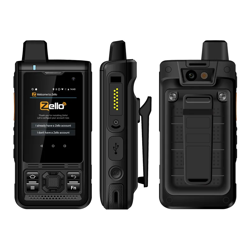 Сетевое радио UNIWA B8000 4G на Android 8.1 с разблокированным аккумулятором 4000 мАч и GPS, работающим с мобильным телефоном Zello Real-ptt Radio