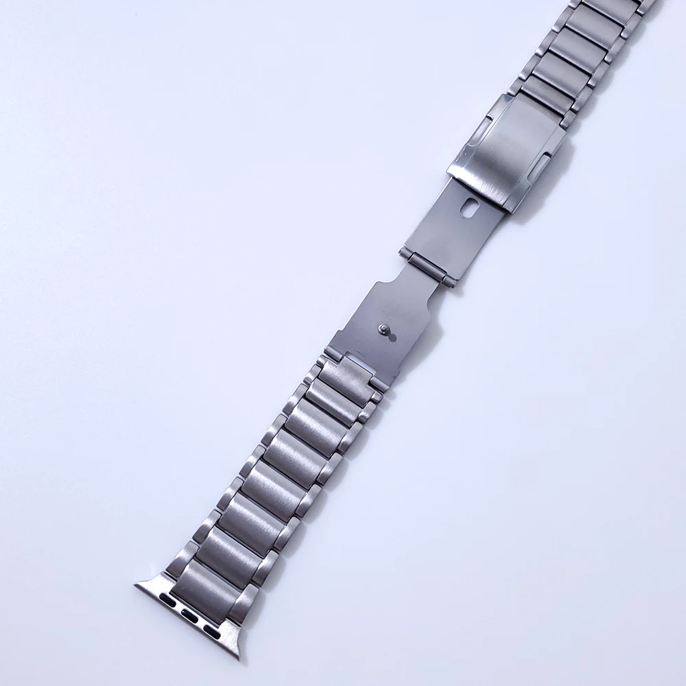 Титан + Металлический Ремешок Из Нержавеющей Стали Для iWatch 44 мм 42 мм 40 Ремешок Для Часов Apple Watch Band Luxury Series 5 6 SE Link Браслет