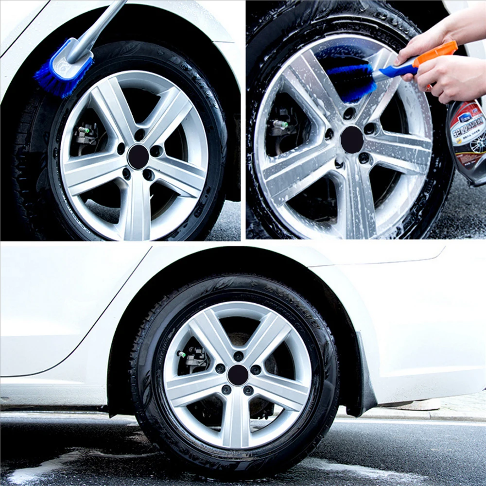 Щетка для чистки шин Комбинированный инструмент для автомойки Щетка для автомобильных колес От пыли Инструмент для мойки автомобилей
